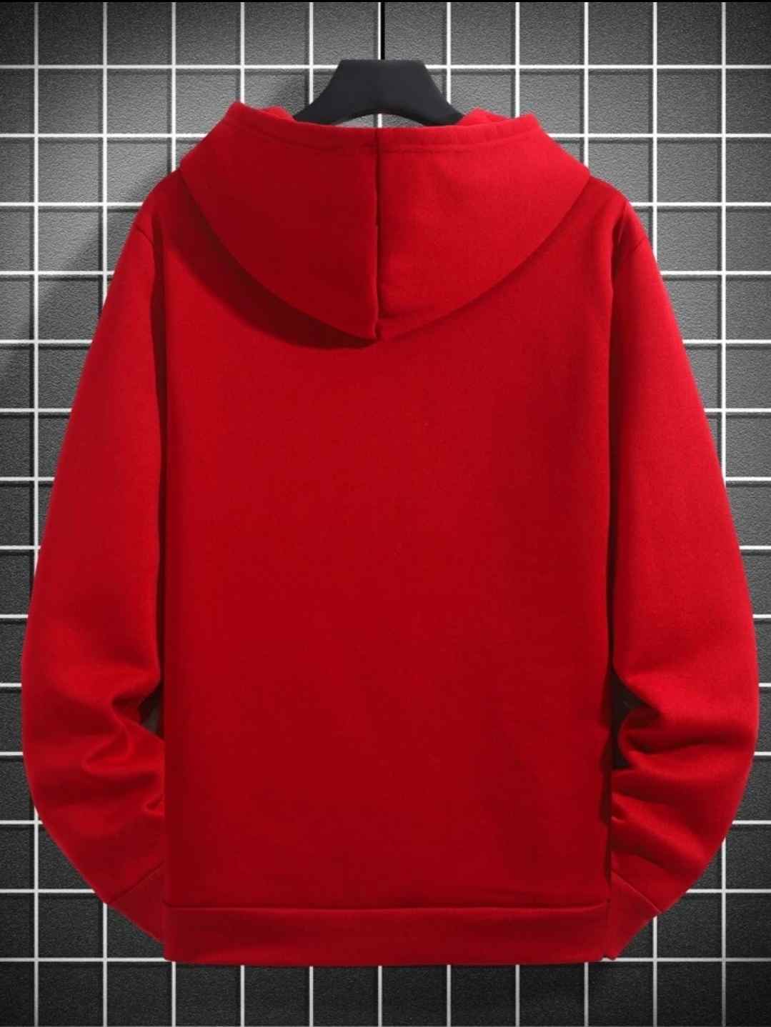 Mens Printed Kangaroo Hoodie GRMPRKH3 - Red