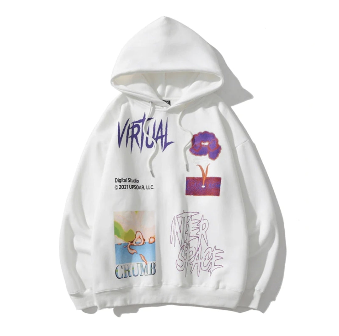 Mens Printed APL Hoodie GRMPRAPL1 - White