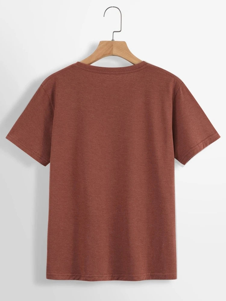 Womens Premium Cotton Printed T-Shirt - APRIN174 - Brown