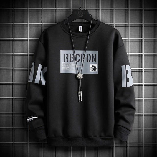 Mens Printed Sweatshirt GRMPR6 - Black