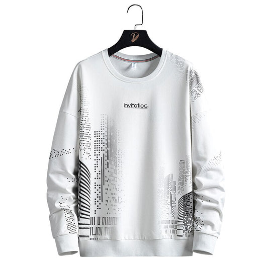 Mens Printed Sweatshirt GRMPR11 - White