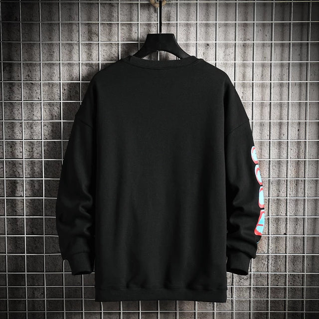 Mens Printed Sweatshirt GRMPR4 - Black