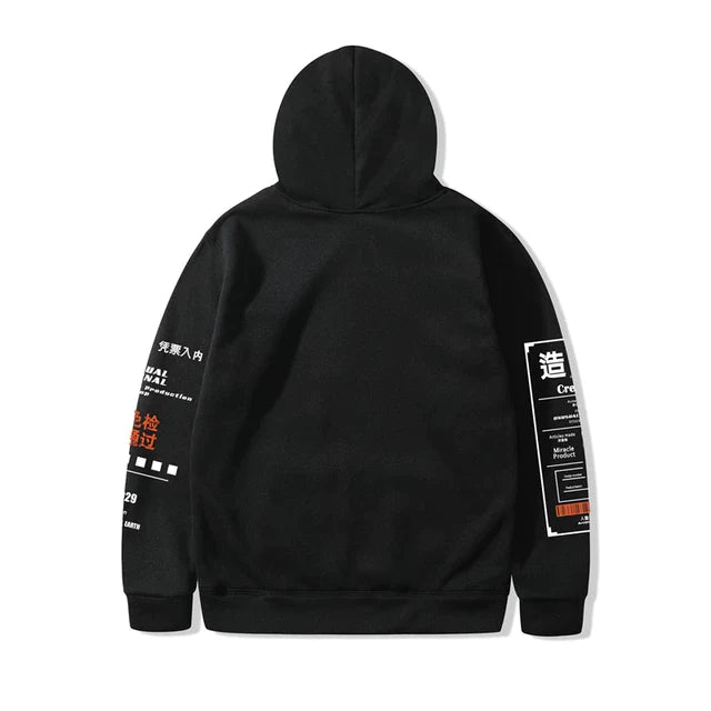 Mens Printed Hoodie GRMPR17 - Black