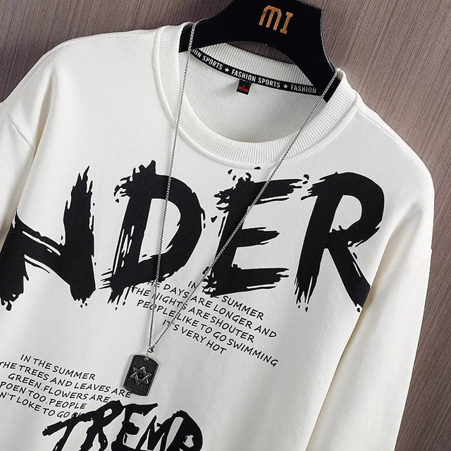 Mens Printed Sweatshirt MPRIN116 - White