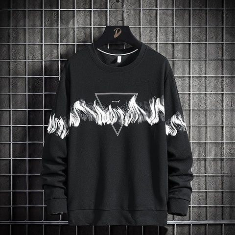 Mens Printed Sweatshirt GRMPR12 - Black